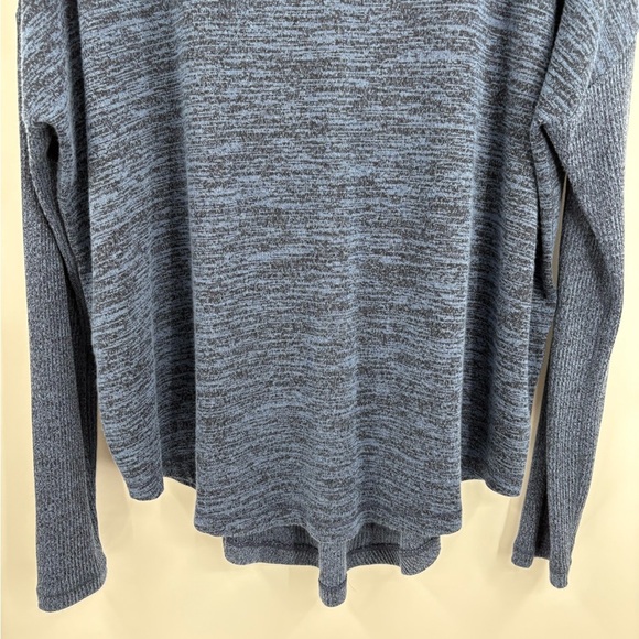 Rag & Bone Amelie Relaxed Long Sleeve Ribbed Tee in Blue Long Sleeve Size Medium - Picture 5 of 12